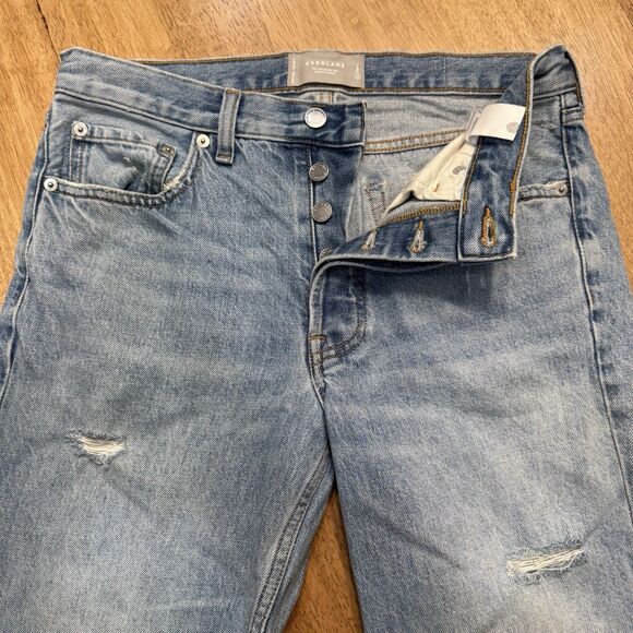 Everlane The Everybody Jean Womens Size E3 Short 29x29 Distressed Button Fly - Picture 7 of 14